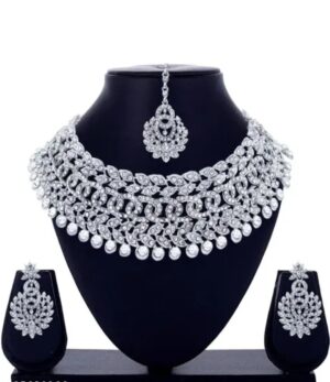 Rhodium Plated Jewellery Set